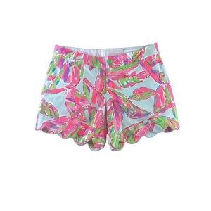 Lilly Pulitzer Buttercup Shorts "In The Vias"   Size 0 Scalloped Edge